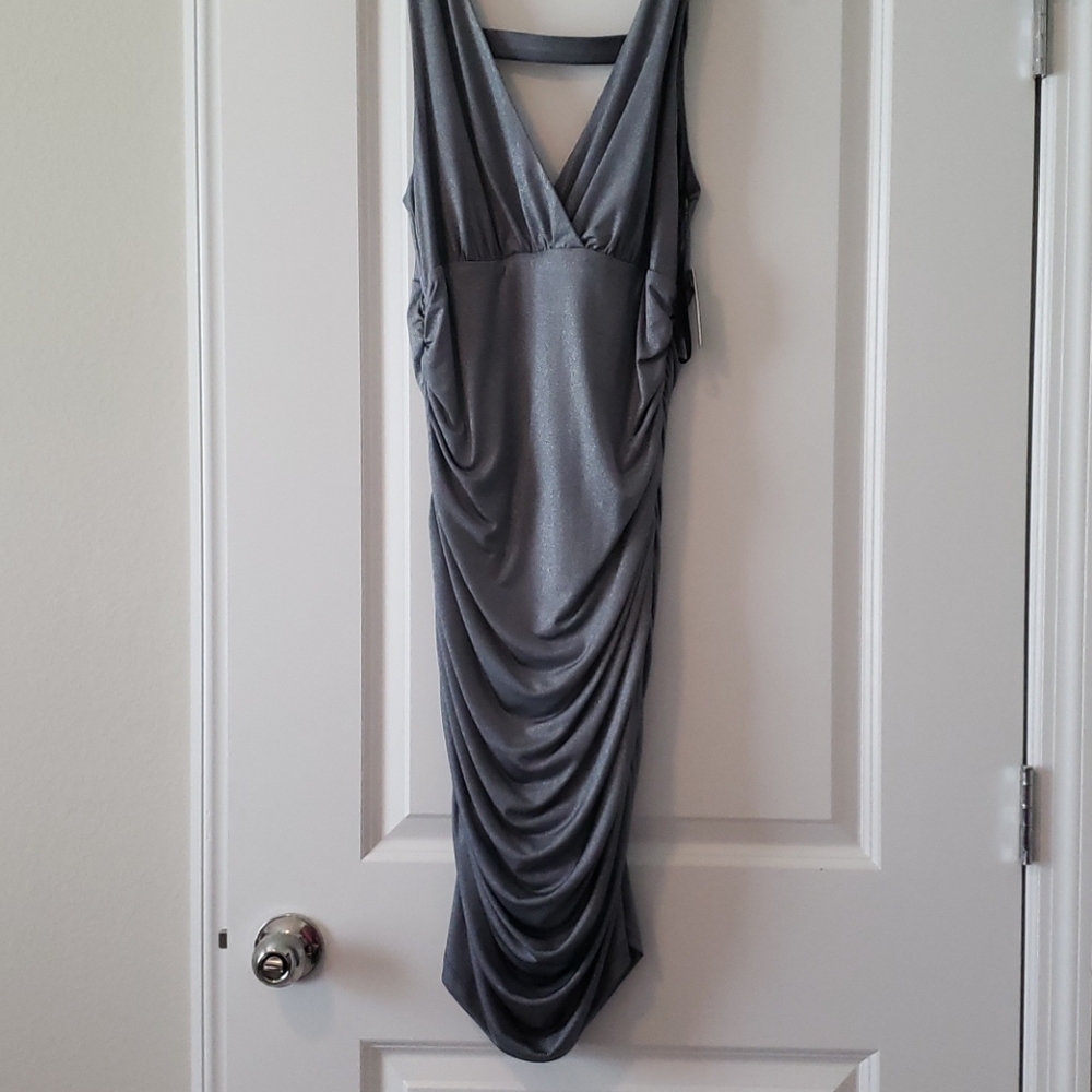 Silver glitter dress